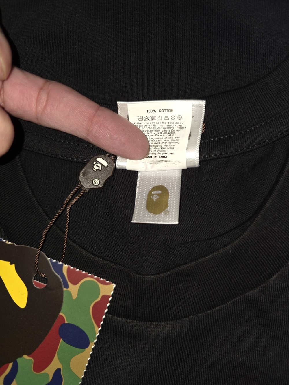 Bape x Burberry Check Ape Head T-Shirt, Black - Picture 4 of 6